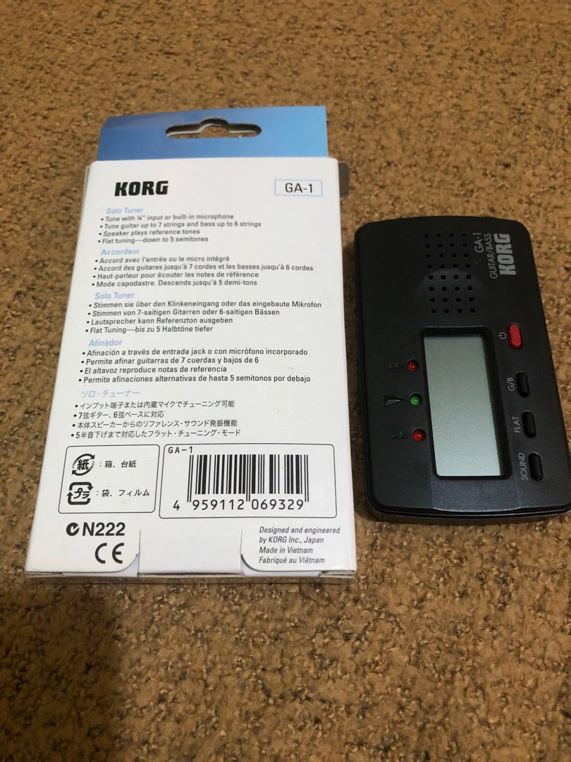 Authentic GA1 guitar and bass tuner, Hobbies & Toys, Music