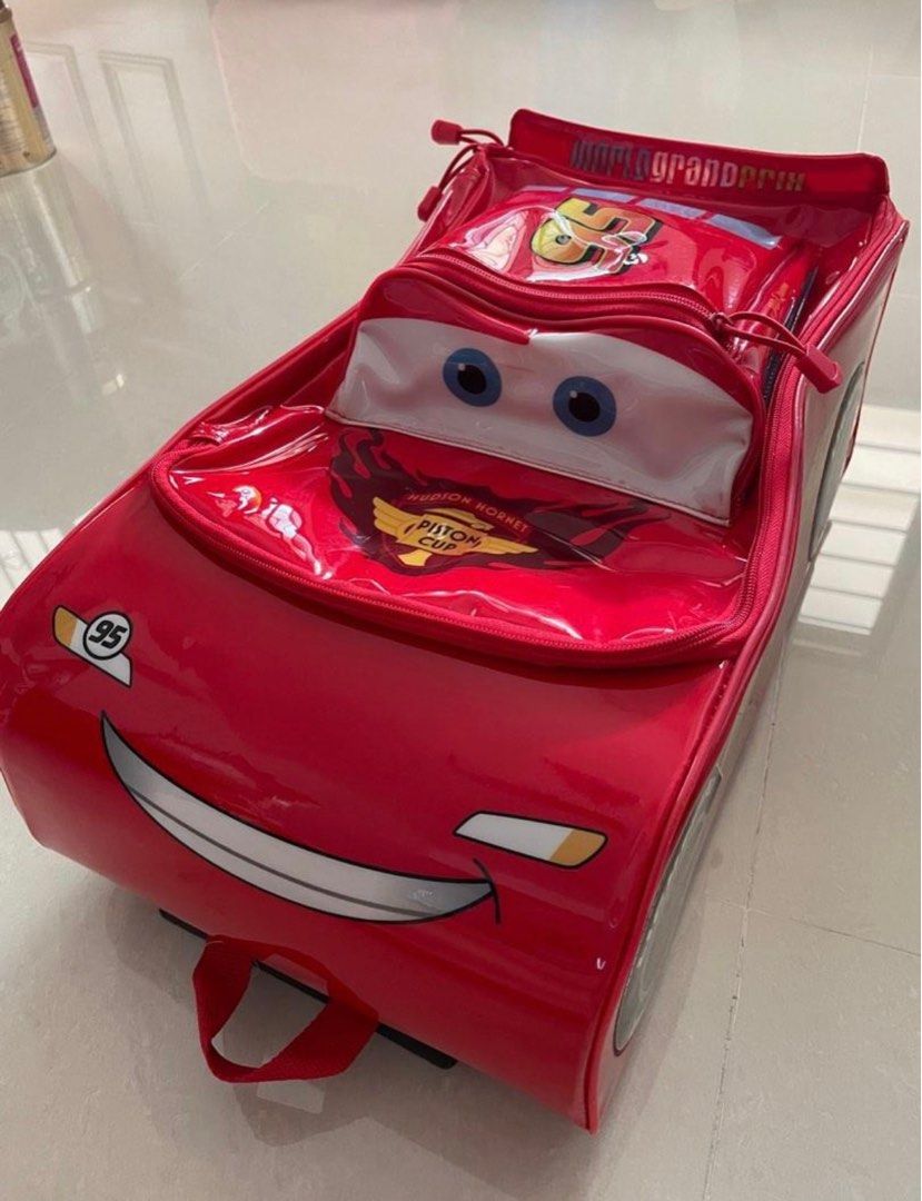 Authentic Lightning McQueen luggage, Babies & Kids, Going Out, Carriers ...