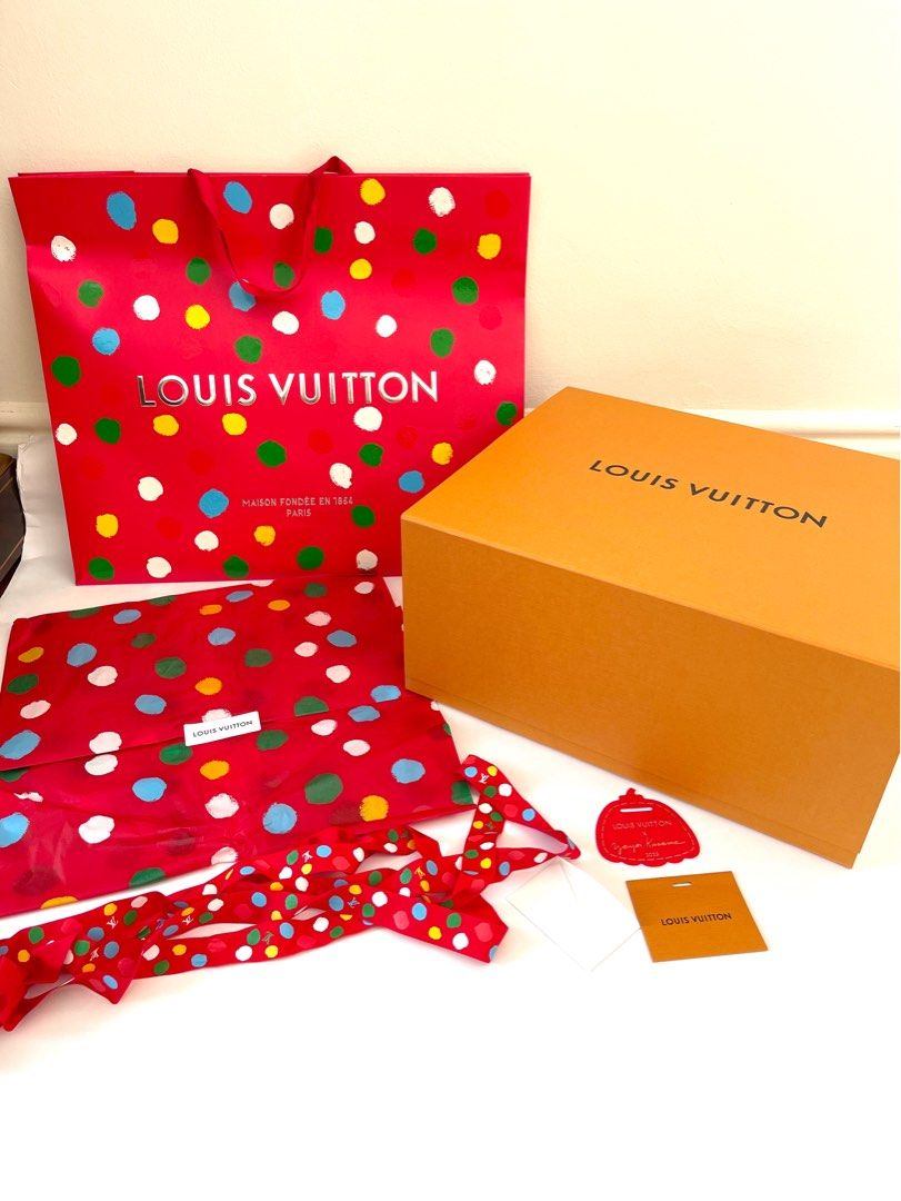 Louis Vuitton, Accents, Authentic Louis Vuitton Gift Shoe Empty Box Yayoi  Kusama Ribbon 4x11x6 Drawer