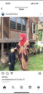 Batik Kaftan with Pareo