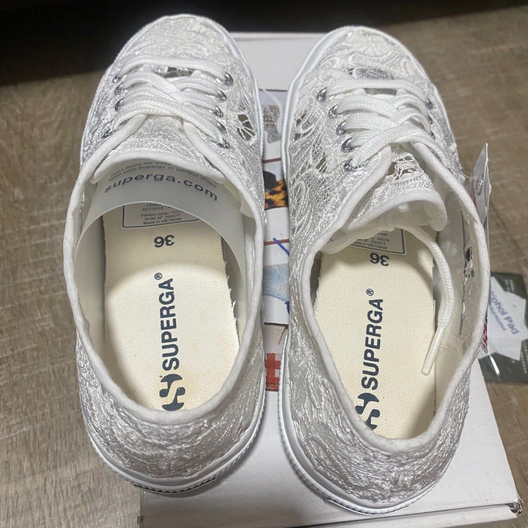 BN Superga Macramew white Women s Fashion Footwear Sneakers on Carousell