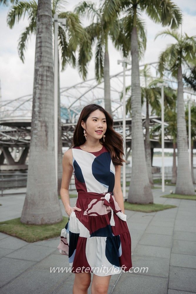 Loft burgundy dress cheap