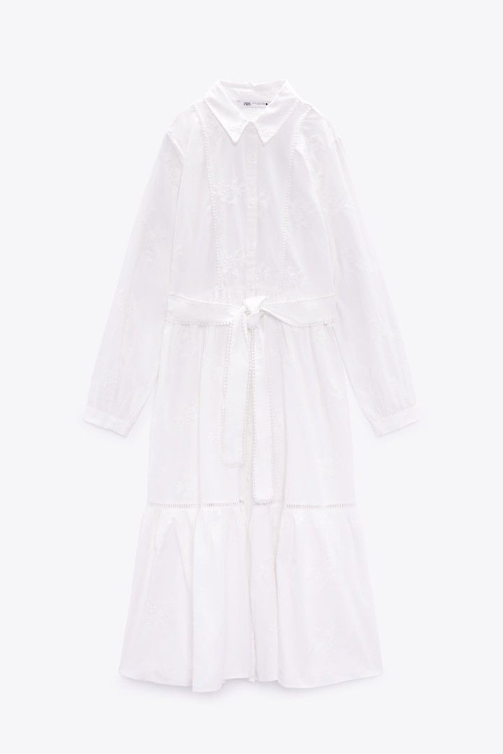 Brand New Zara White Shirt Dress, Women's Fashion, Dresses & Sets