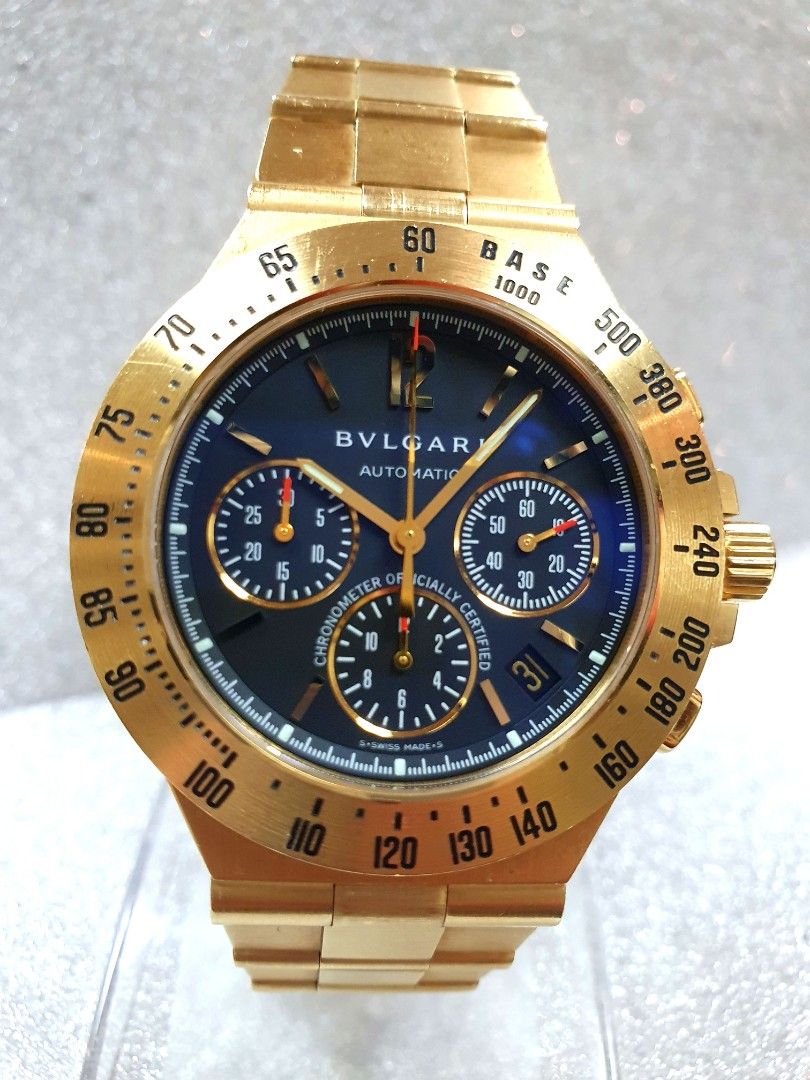 Bvlgari diagono gold watch top