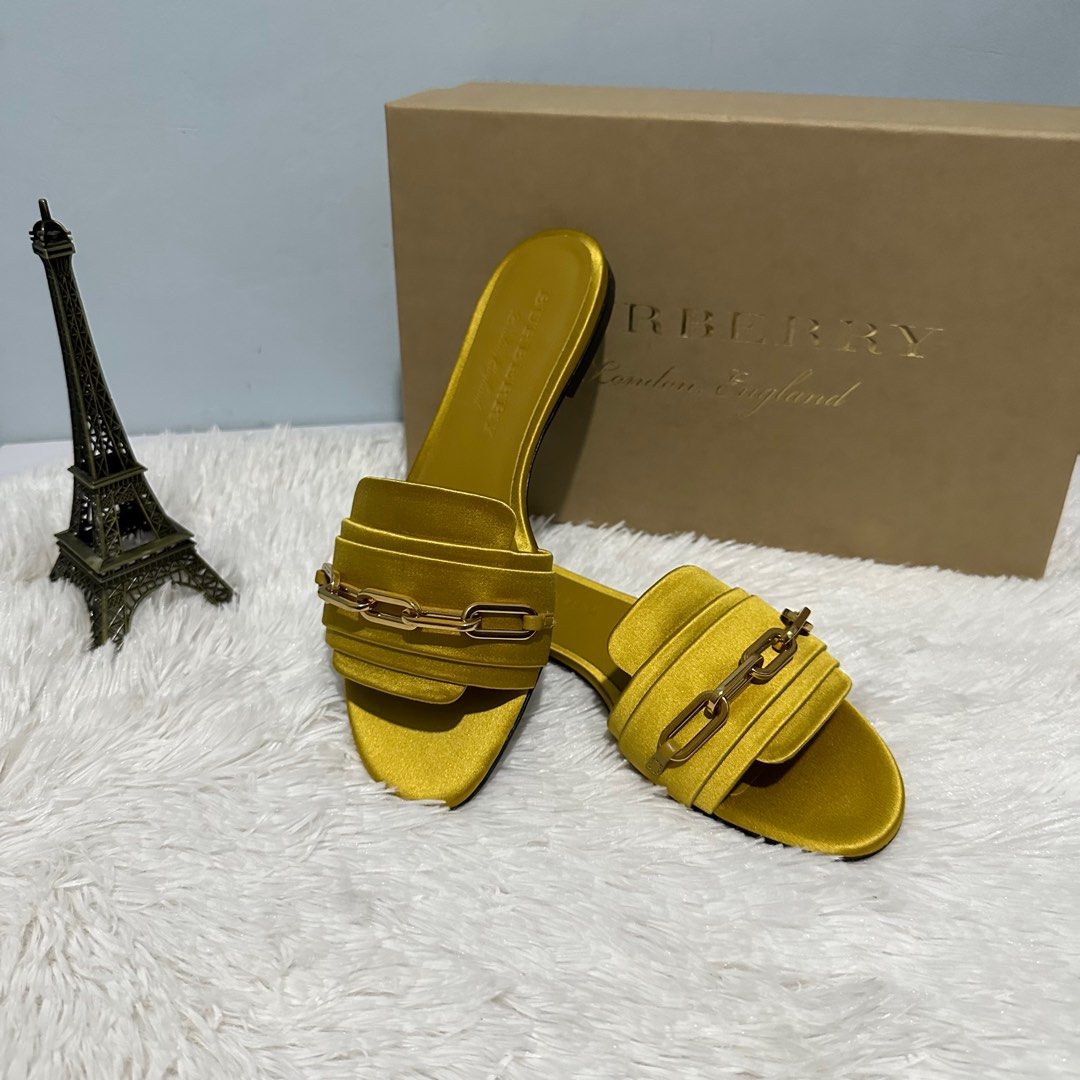 Burberry sales gold sandals