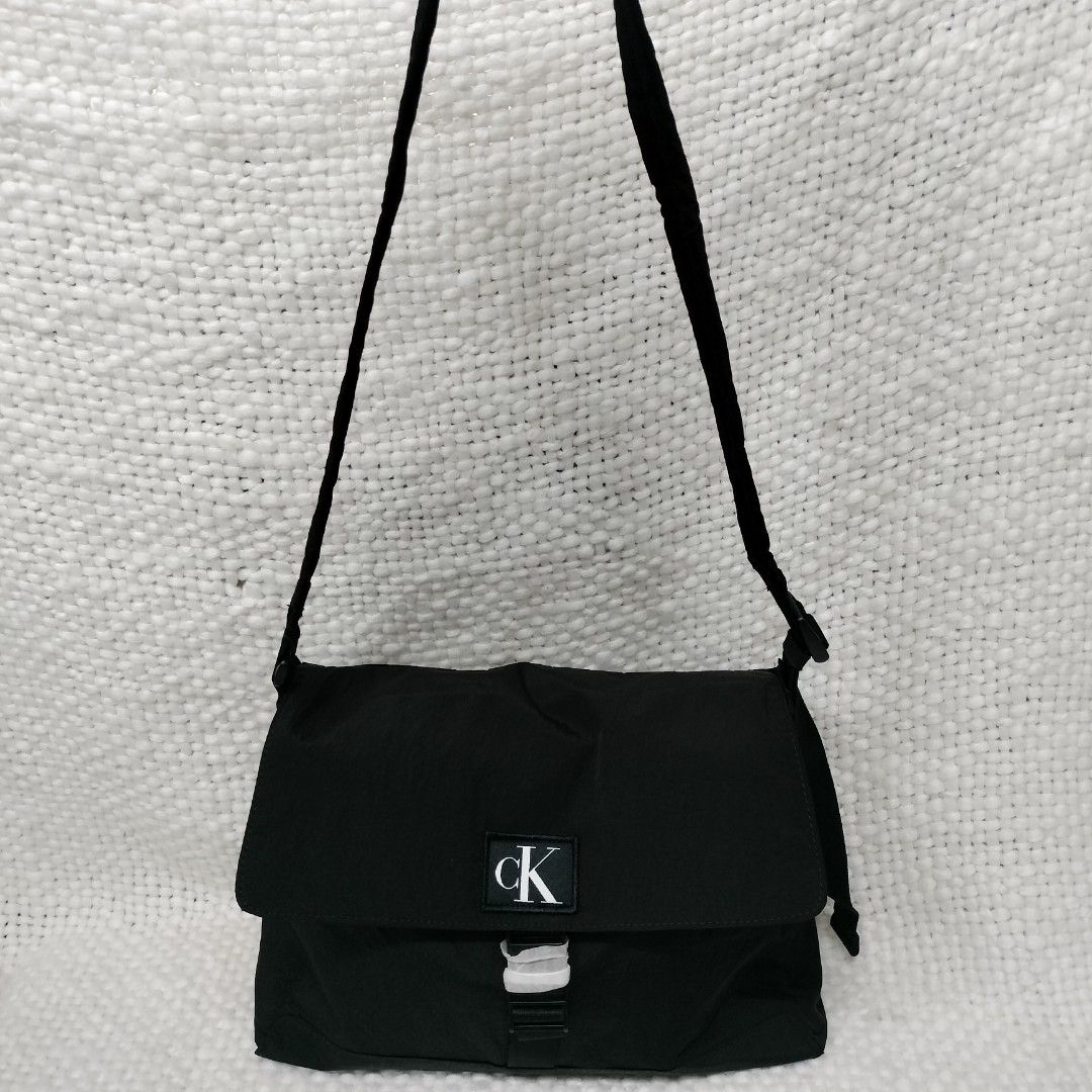 Calvin klein nylon crossbody black best sale