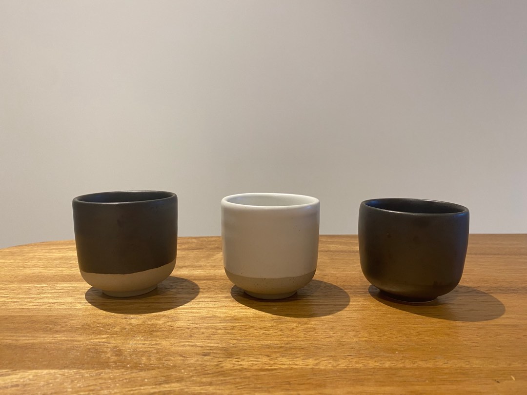 Brand New Set of 3 Ceramic / Pottery tea cups, Furniture & Home Living