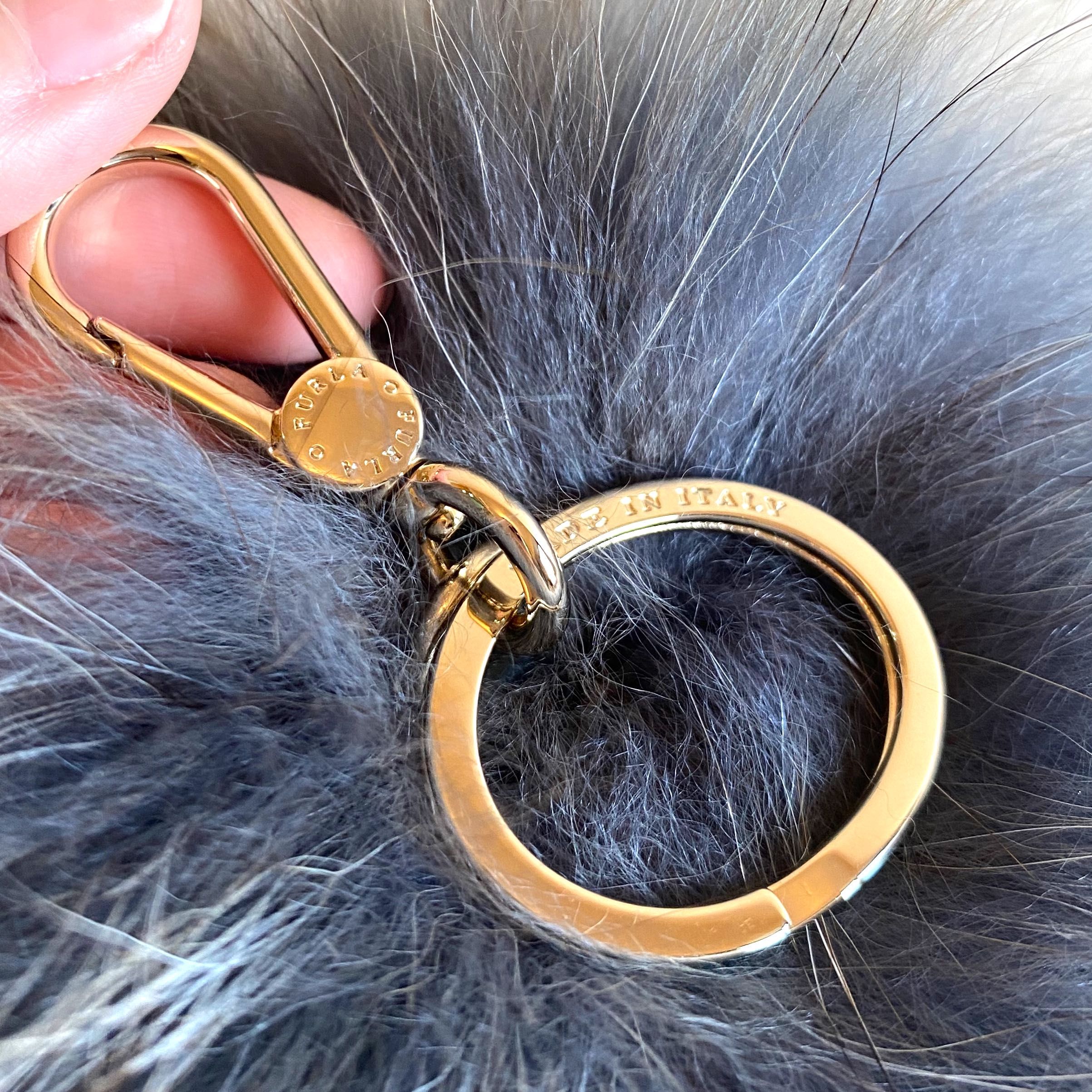 Furla discount fur keychain