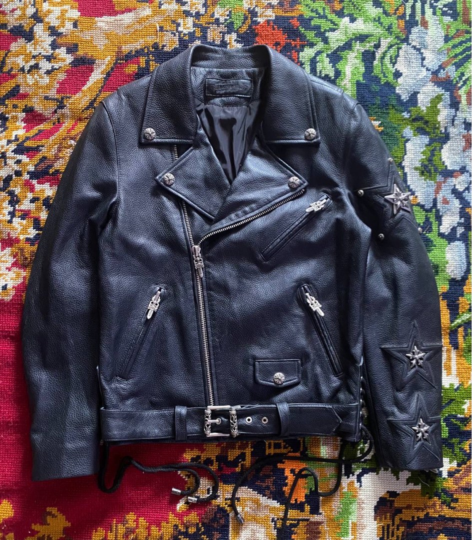 Chrome hearts leather best sale jacket