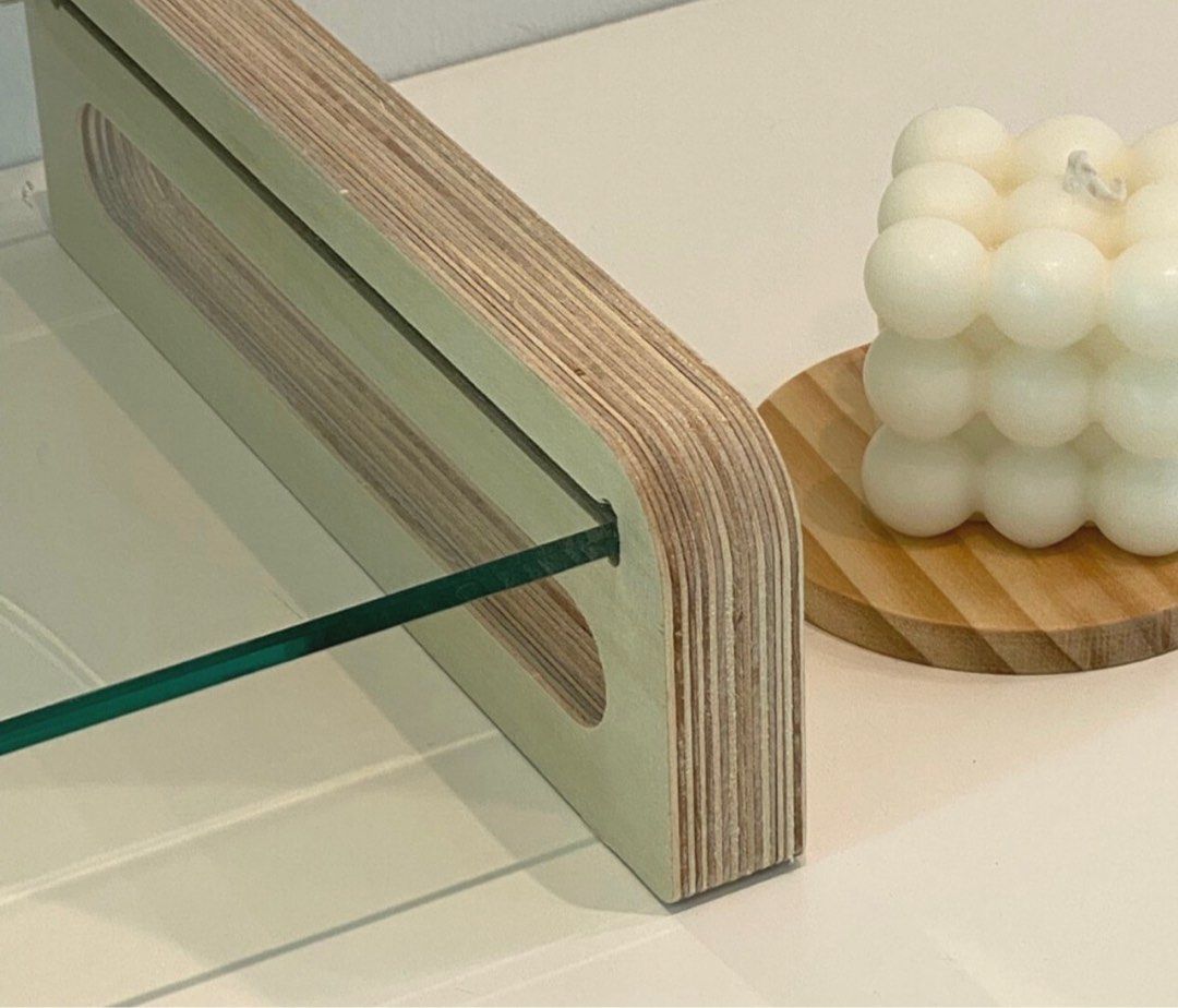 Tempered Glass Riser Shelf, Furniture & Home Living, Home Improvement ...