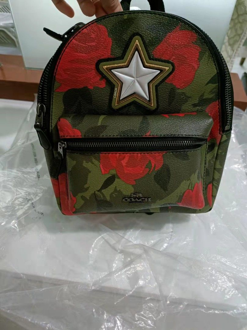 Coach floral mini backpack top