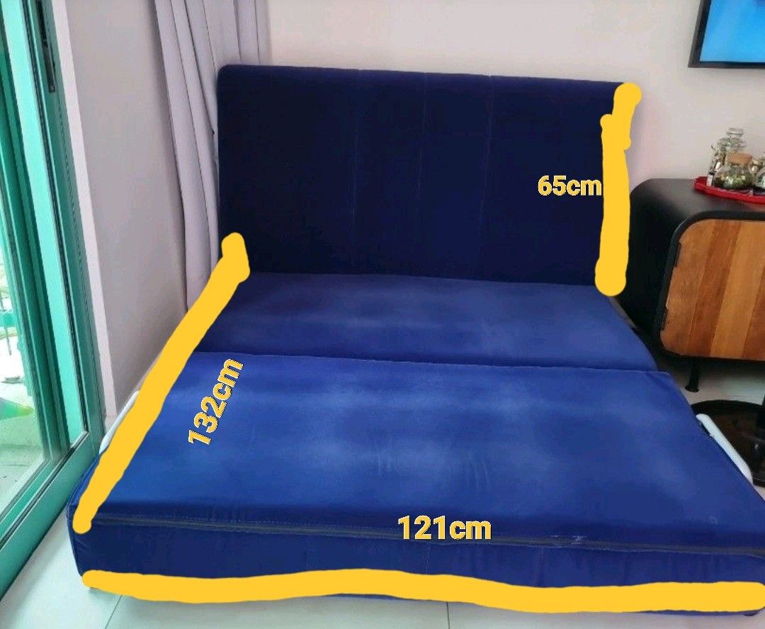 UPDATED! Compact kids sofa bed (IKEA), Furniture & Home Living, Furniture, Sofas on Carousell
