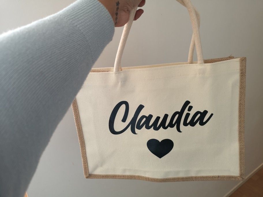 Custom beach tote bag Personalised bridesmaid bachelorette bridal