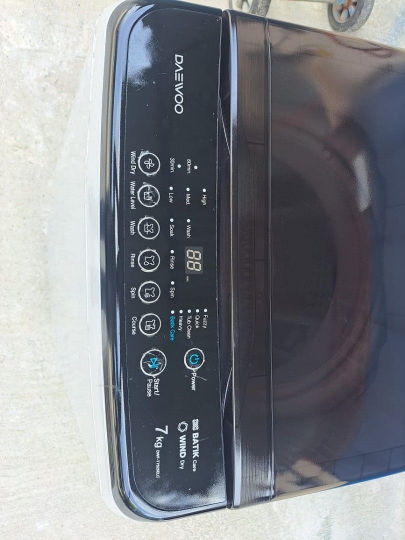 DAEWOO TOP LOAD WASHING MACHINE 7 KG, TV & Home Appliances, Washing Machines and Dryers on Carousell