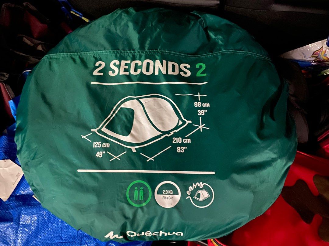 Decathlon Quechua 2 Seconds Tent, Sports Equipment, Hiking & Camping on