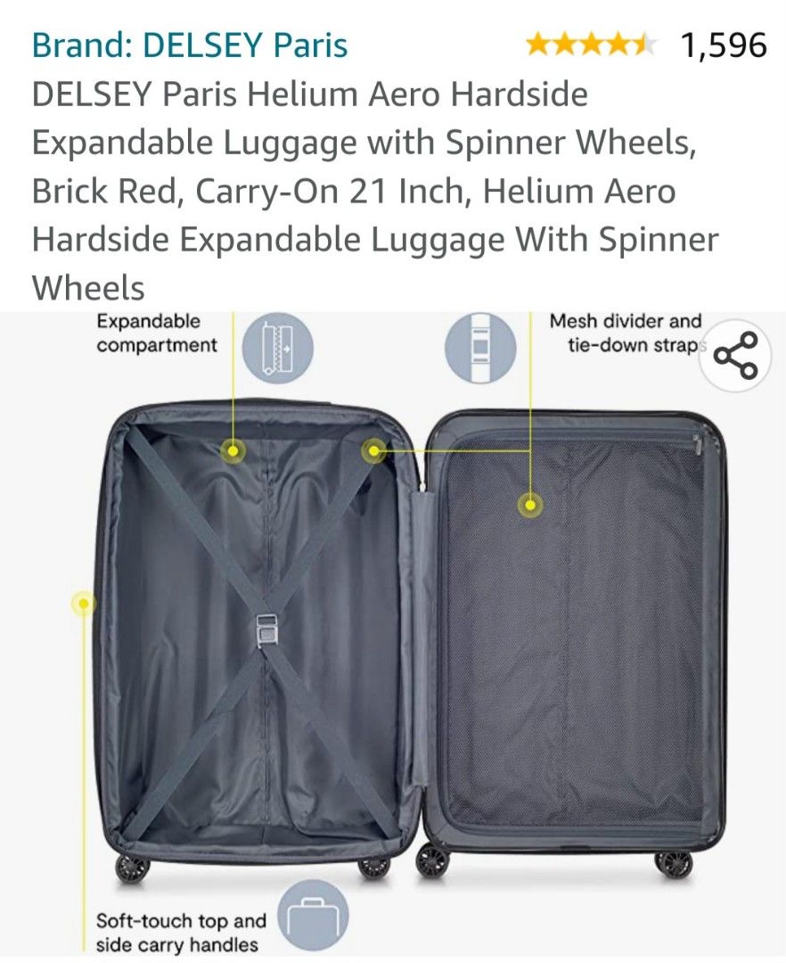 Valise cabine rigide 4R 55 cm Vert foncé - Delsey Paris | Galeries Lafayette