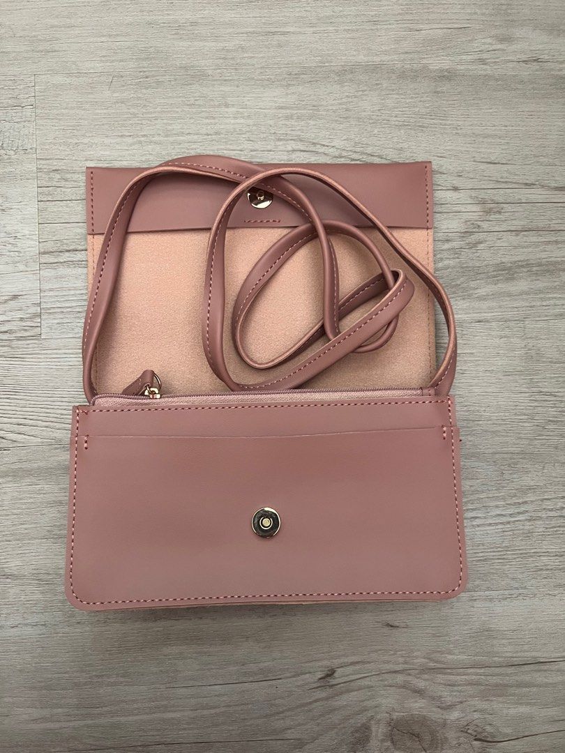 DUSTY PINK CROSS BODY BAG, Women's Fashion, Bags & Wallets, Crossbody