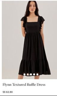 Flynn textured ruffle dress