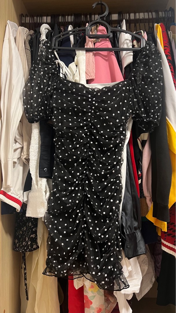 Forever 21 black ruffle dress clearance