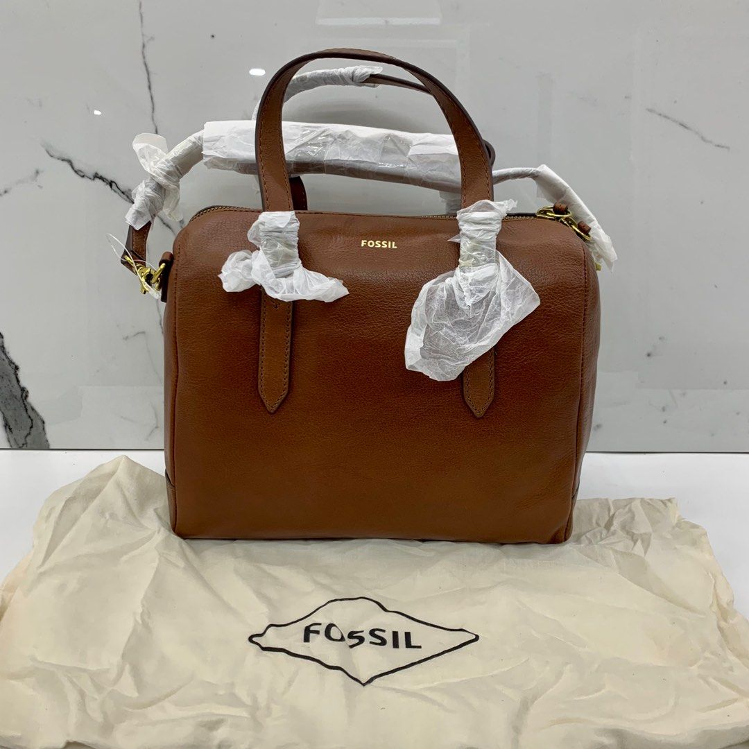 FOSSIL BROWN LEATHER 2WAY BAG 237005788 #, Women