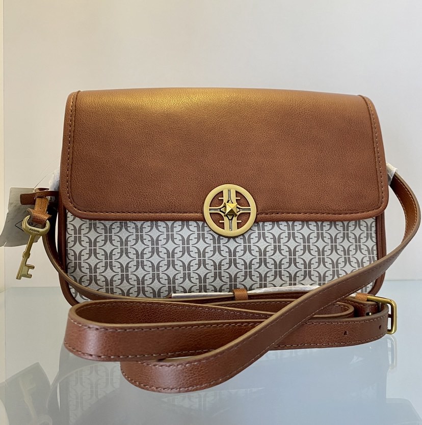 Fossil Jasmine Flap Crossbody, Fesyen Wanita, Tas & Dompet di