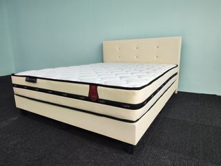 Free Delivery King Queen Orthopedic Individual Pocketed Spring Mattress with Bedframe Set Promo - Individual Pocketed Spring 10 Inch Height with Premium Bamboo Fabric - 12yrs warranty
