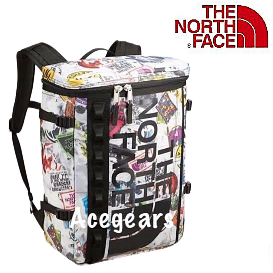 FREE DELIVERY THE NORTH FACE FUSEBOX FUSE BOX BACKPACK HAVERSACK REMOVABLE ORGANISER Color WHITE STICKER BOMB