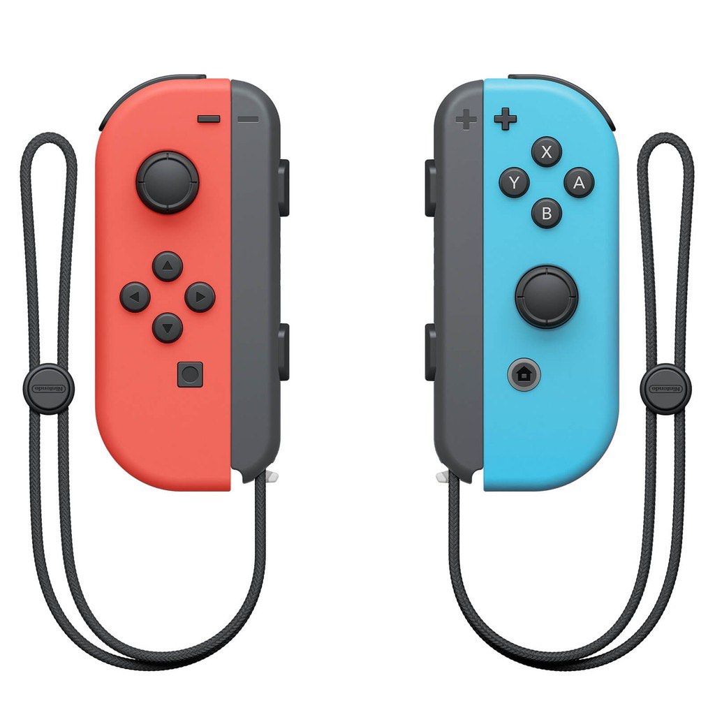 Green and pink joycons store