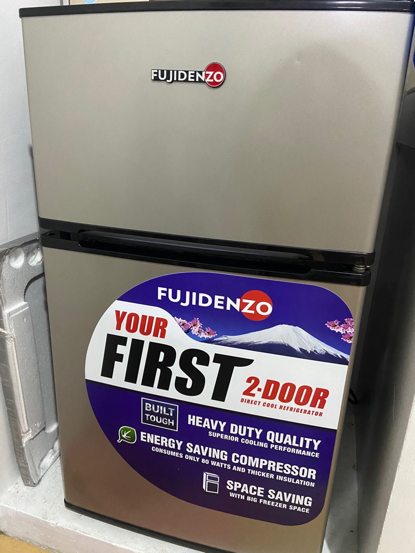 Fujidenzo two door personal refrigerator 3.5 cu ft, TV & Home Appliances, Kitchen Appliances