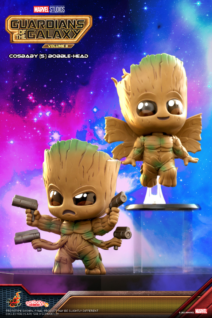 Guardians of the Galaxy Vol 3 - Groot (Battling Version) / (Flying Version)  Cosbaby (S) Bobble-Head (PREORDER), Hobbies & Toys, Toys & Games on  Carousell
