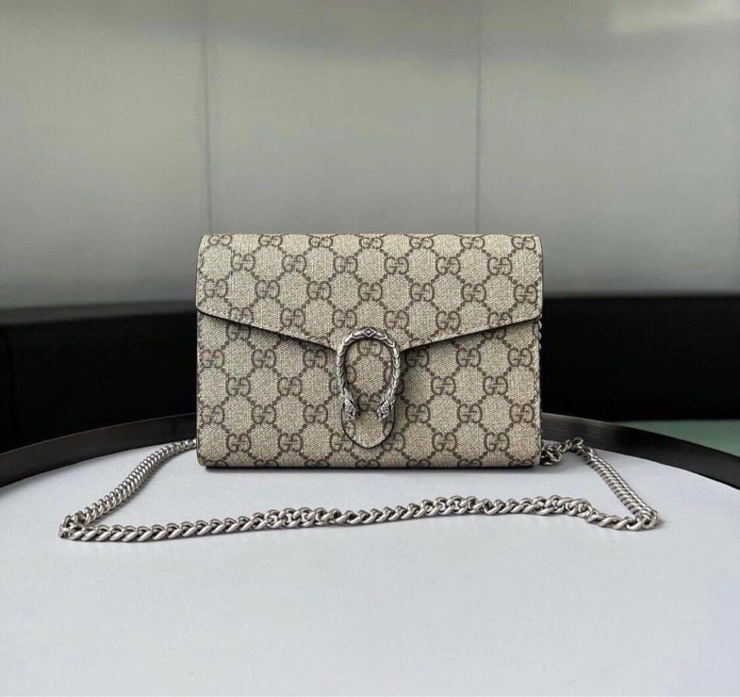 Gucci Dionysus Wallet On Chain Monogram in SHW