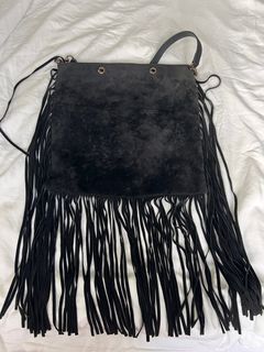 Gucci OPHIDIA Medium Top Handle Bag Black Suede, Authentic Used 2X