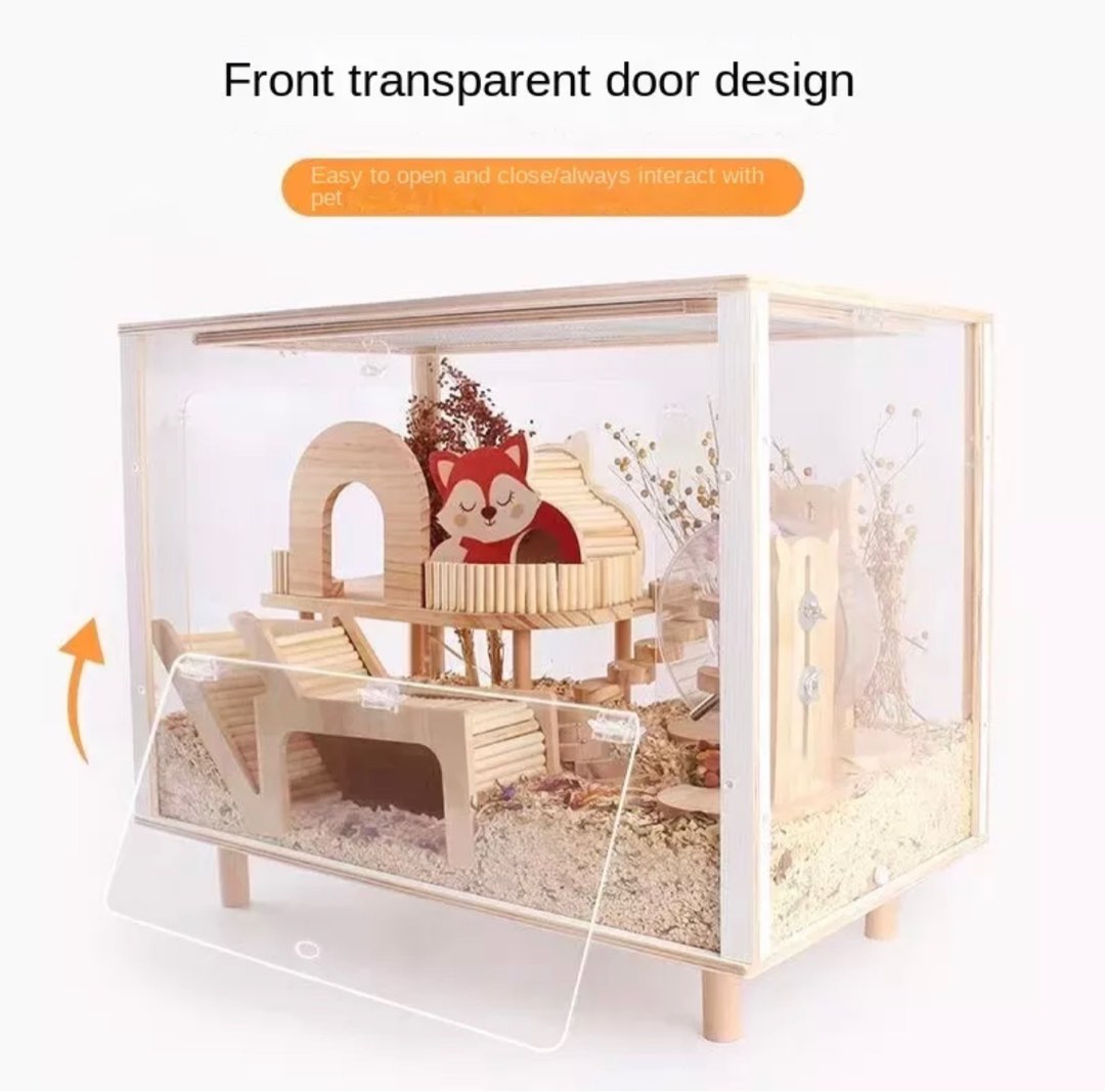 View of Hamster 80cm Acrylic Cage and Accessories Set, Pet Supplies, Homes ...