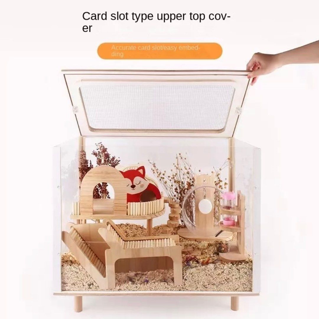Image showcasing Hamster 80cm Acrylic Cage and Accessories Set, Pet Supplies, Homes ...