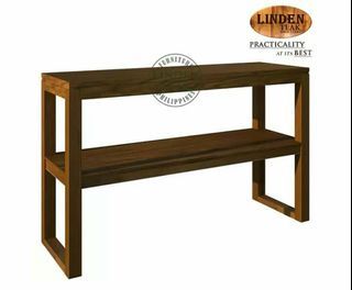 Handcrafted Solid Teak Wood Hotel Console Table with Shelf Furniture