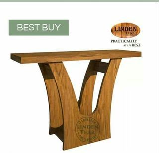 Handcrafted Solid Teak Wood Modern-U Console Table Furniture