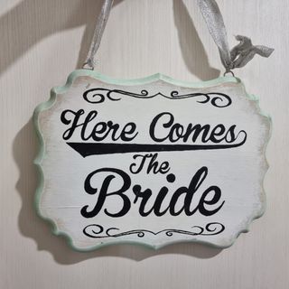 Handmade "Here Comes The Bride" Board