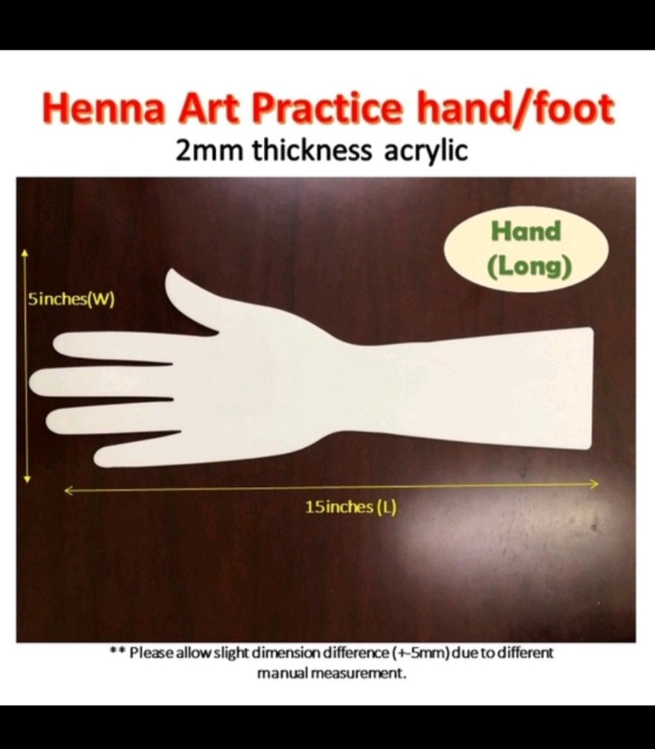 Acrylic Henna Practice Hand And Foot at best price in Mumbai