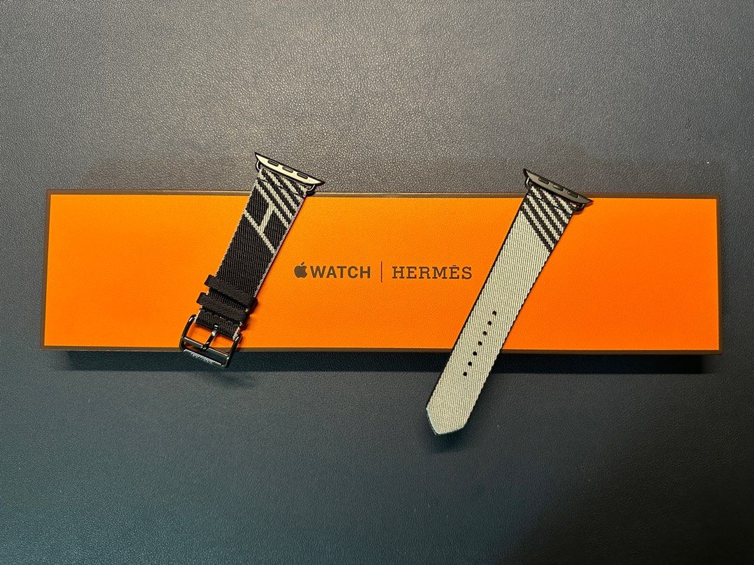 apple watch hermès 45mm noir gris clair jumping single tour