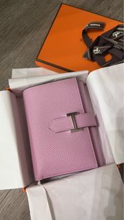 Hermes Bearn Wallet Mauve 3 Folds