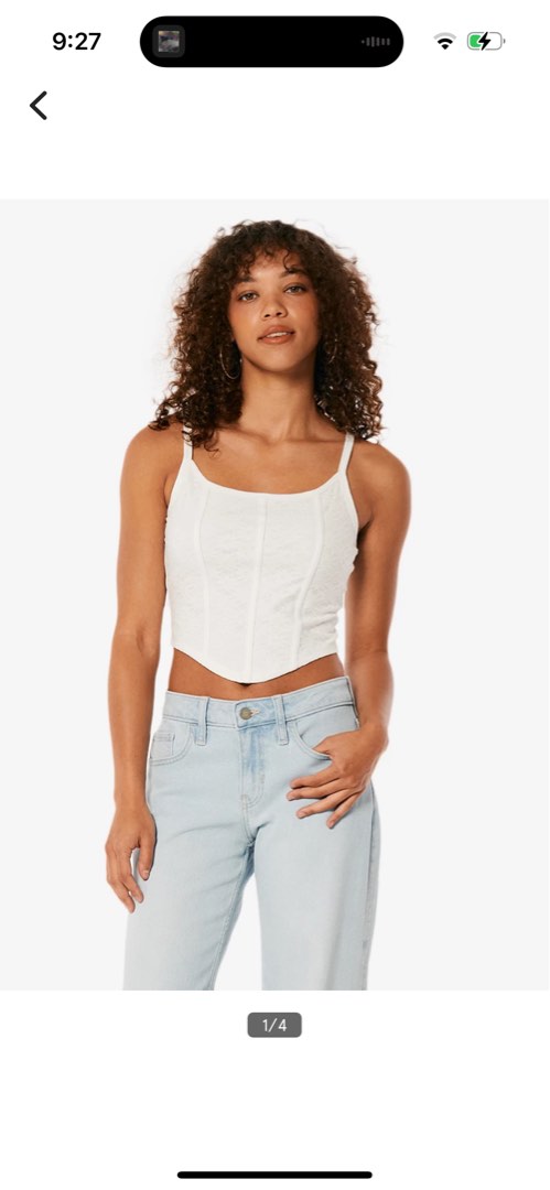 Hollister lace corset top, Women's Fashion, Tops, Sleeveless on