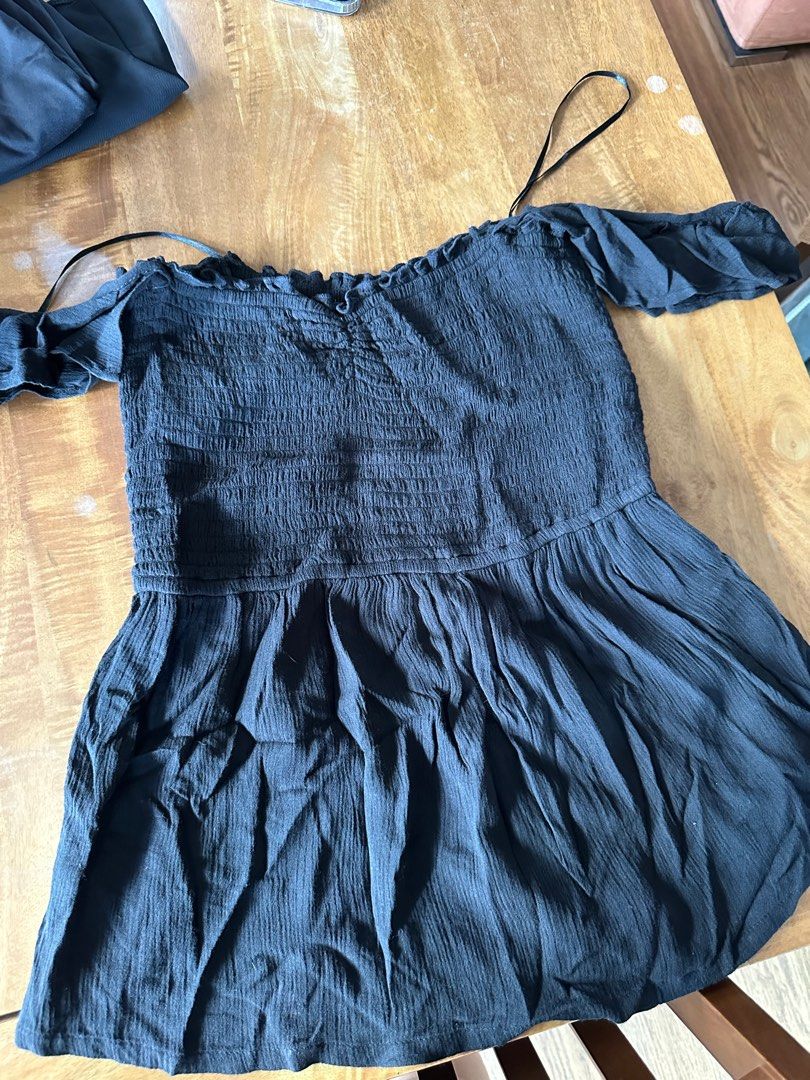 Hollister smocked off the shoulder top new arrivals