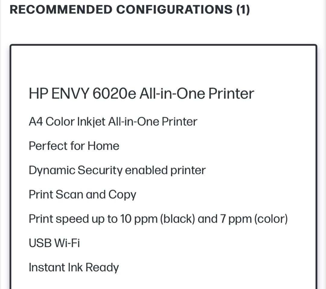 HP Envy 6020e All-In-One Printer, Computers & Tech, Printers, Scanners &  Copiers on Carousell