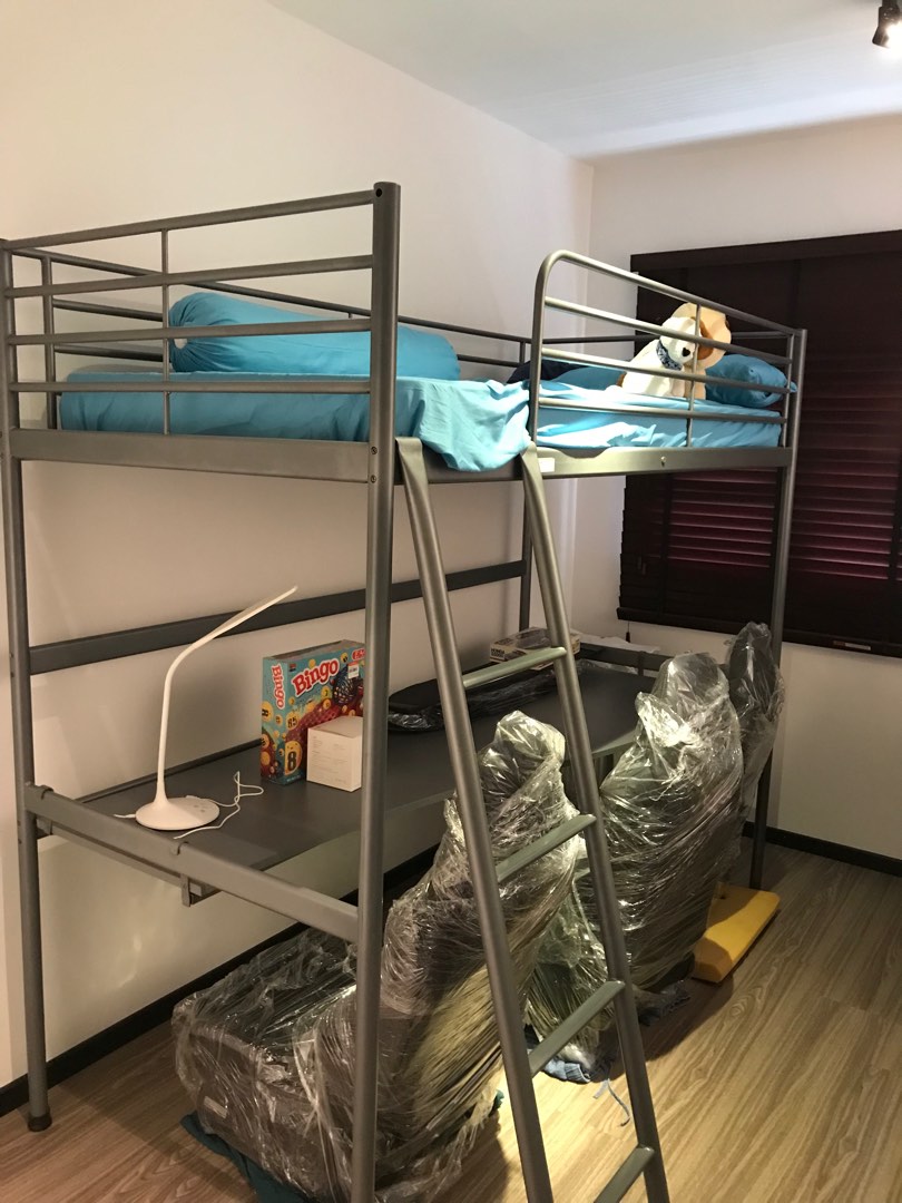 Ikea Bunk Bed , Furniture & Home Living, Furniture, Bed Frames & Mattresses  On Carousell