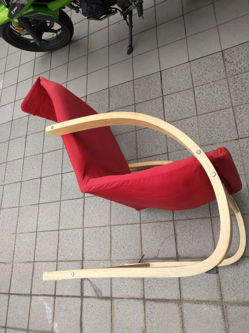 IKEA Poang Armchair, Rest Arm Lazy Chair Pelo Pello, Furniture & Home