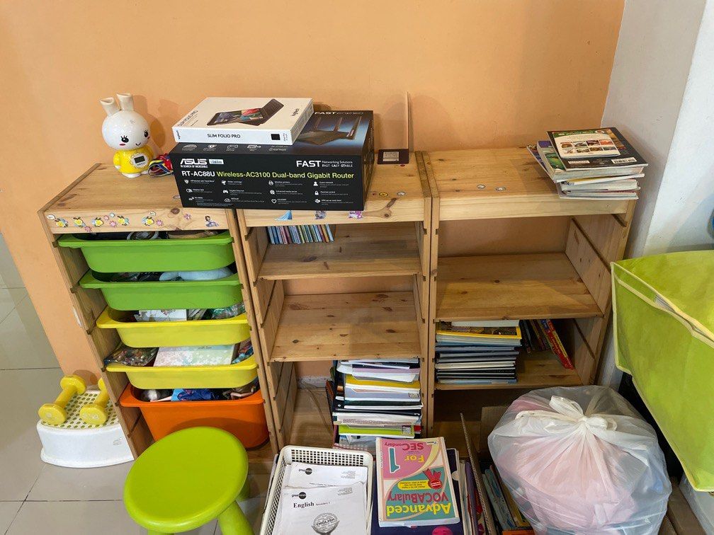 IKEA solid wood book shelf, Furniture & Home Living, Furniture, Shelves