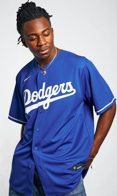 Baju Baseball Dodgers Putih