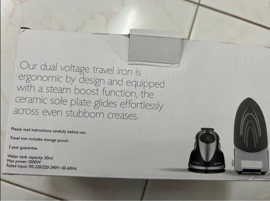 John lewis shop travel iron