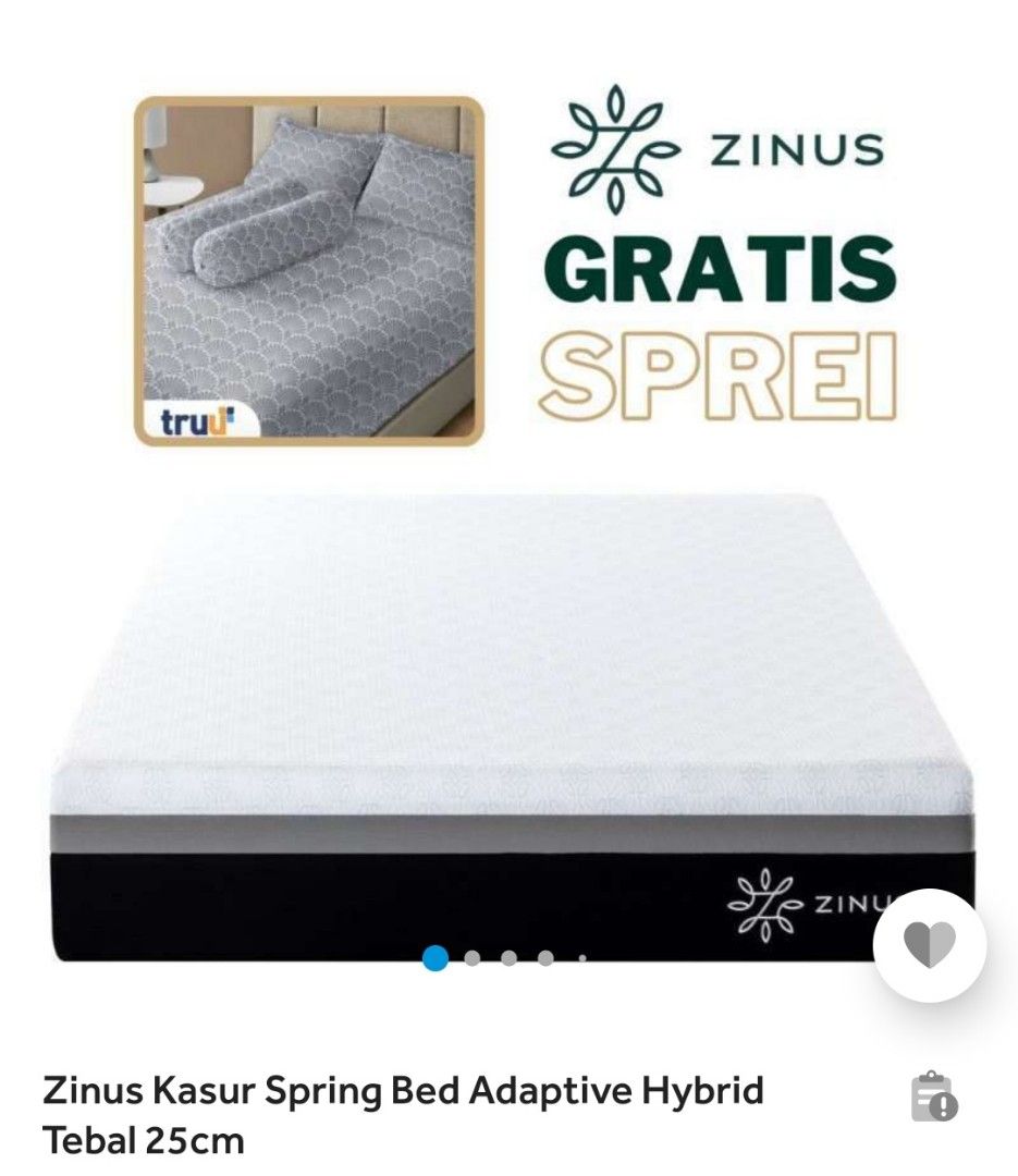 Kasur Zinus 180 x 200 Baru Pakai Setahun on Carousell