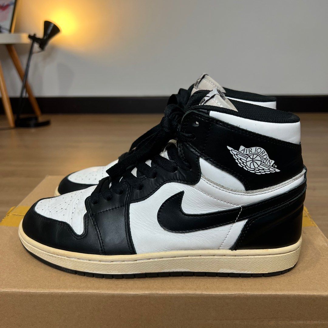 KASUT RAYA Vintage Nike Air Jordan 1 High OG Black White Panda SVG OPT ...